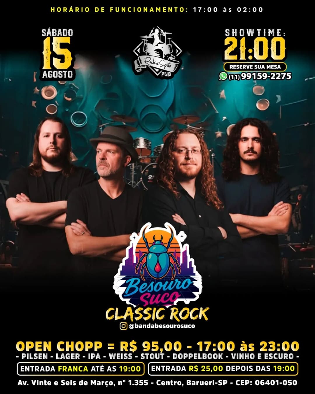 Flyer de Banda Besouro Suco