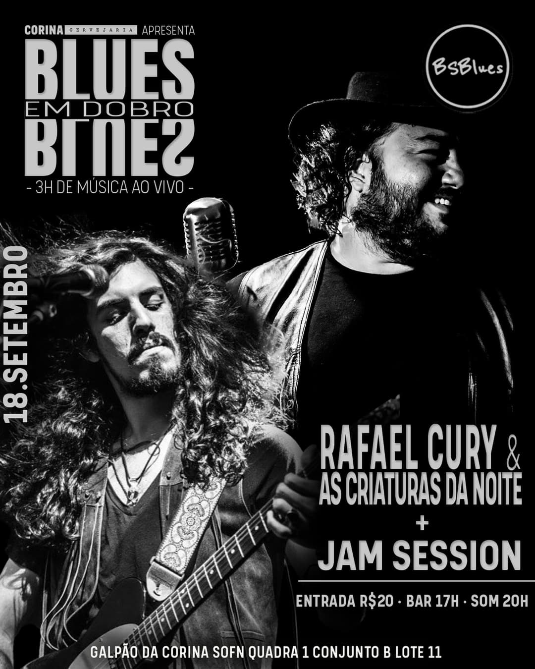 Flyer de Rafael Cury & As Criaturas da Noite
