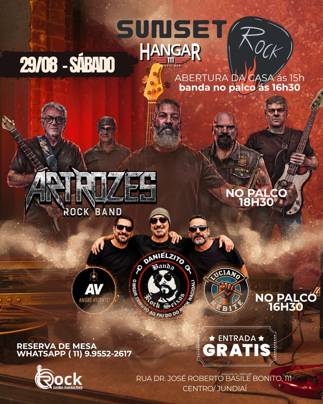 Flyer de Danielzito e Banda Rock Seixas