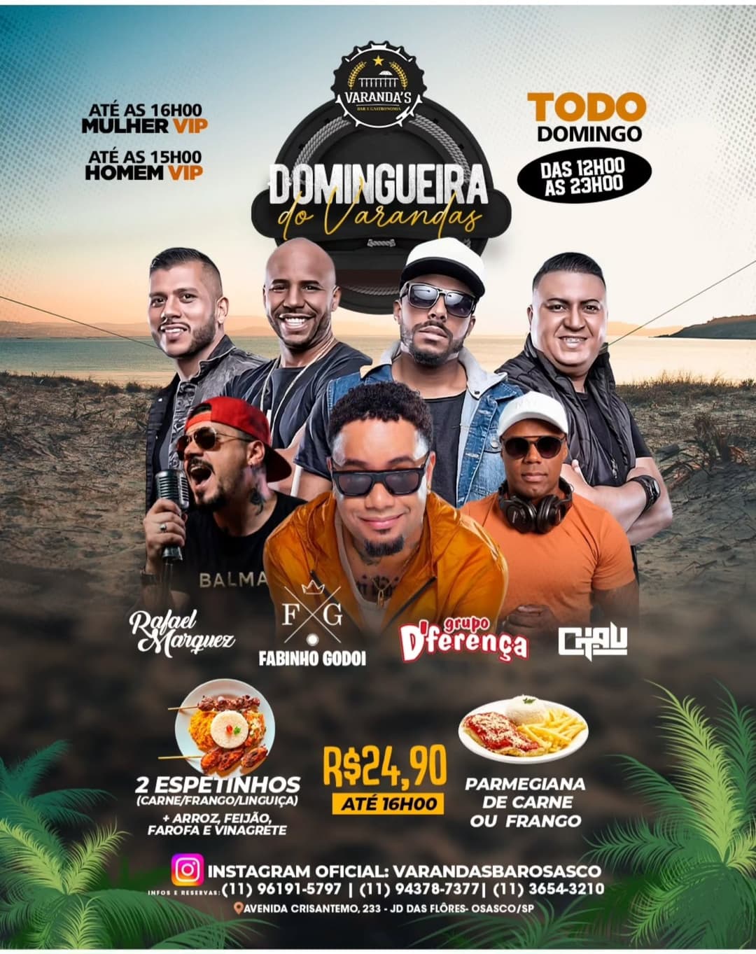 Flyer de Rafael Marques, Pagode Fabinho Godoi e mais 2 artistas