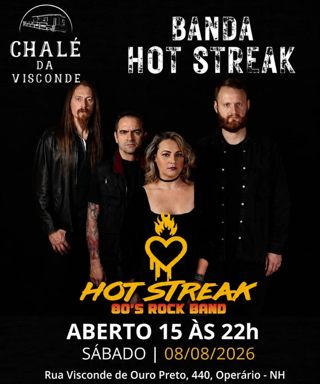 Flyer de Banda Hot Streak