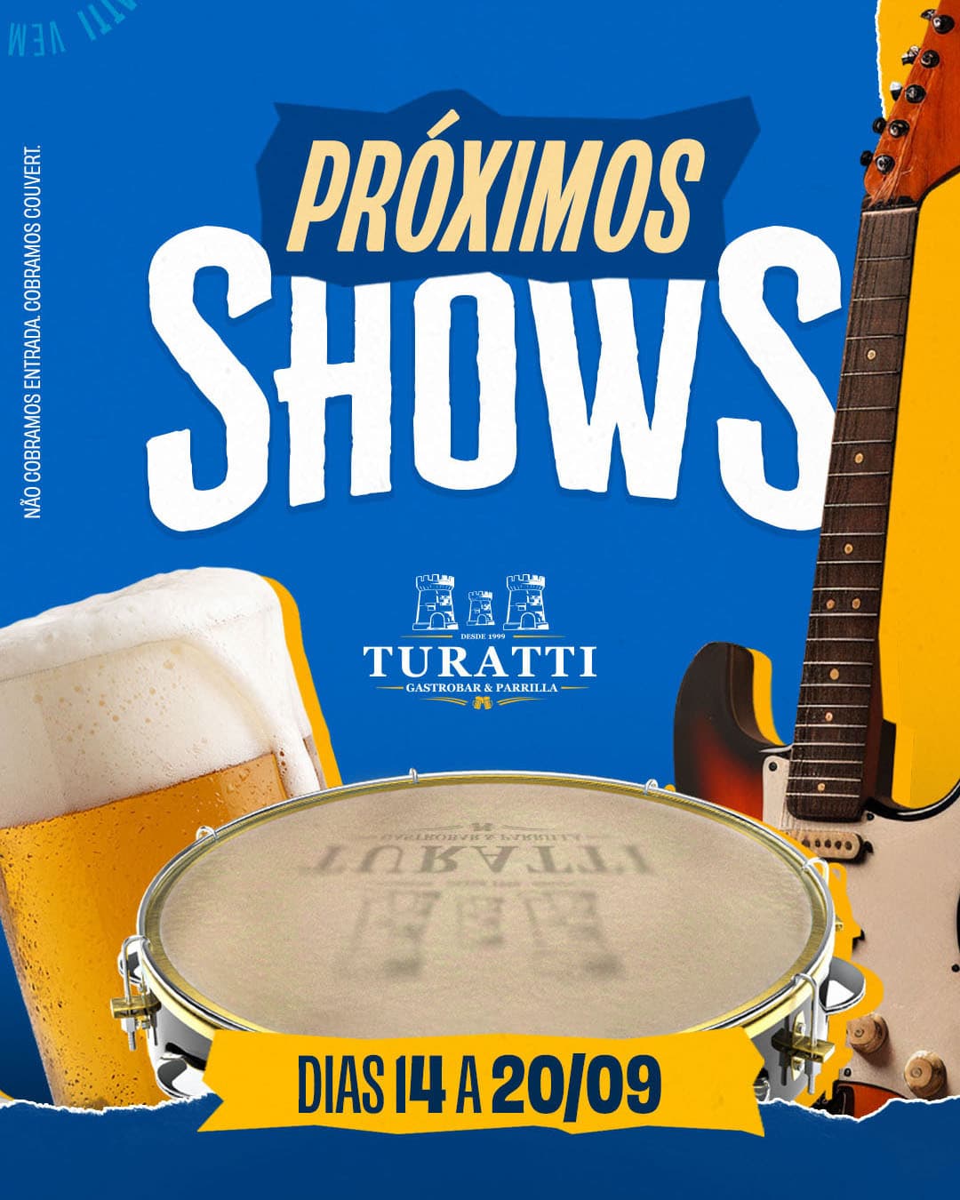 Flyer de Belinho da Silva e Pagode do Resenha