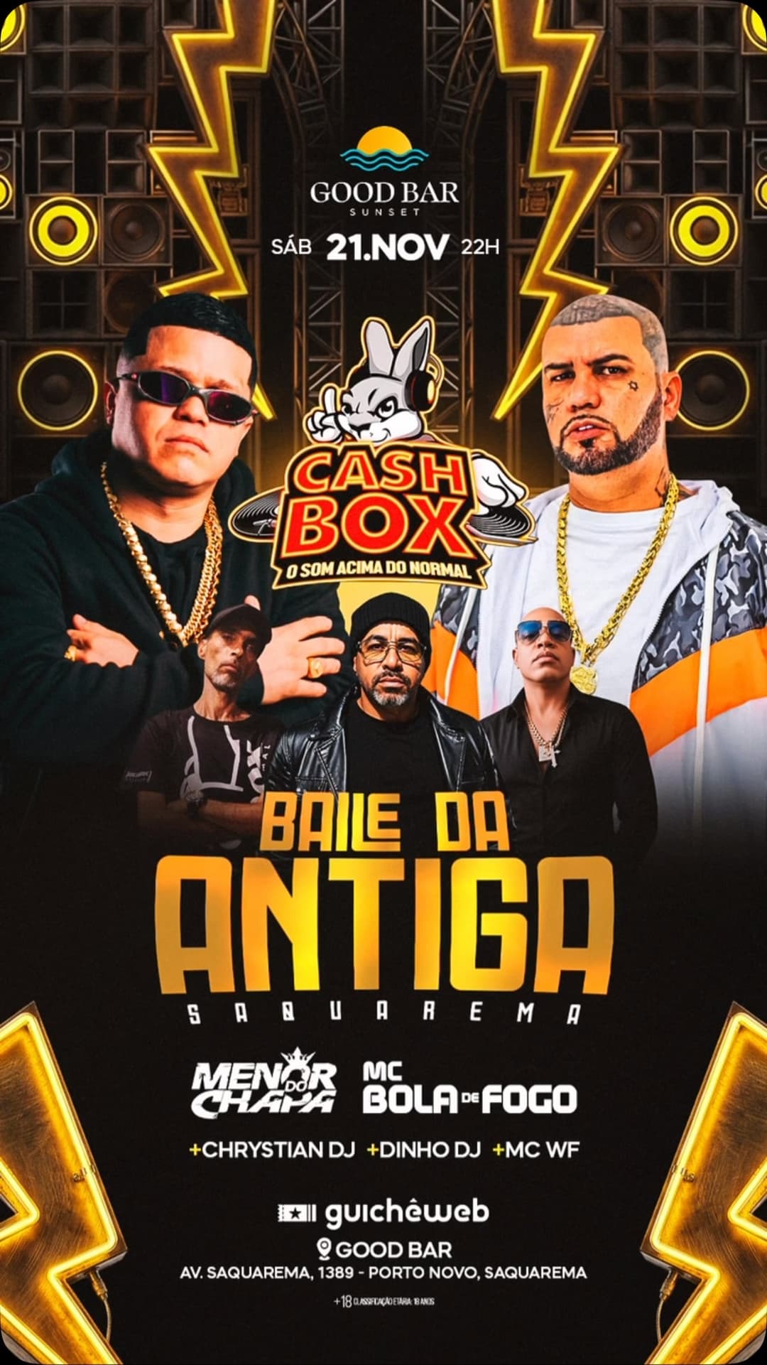 Flyer de Edson Gonçalo, Equipe Cash Box e mais 4 artistas
