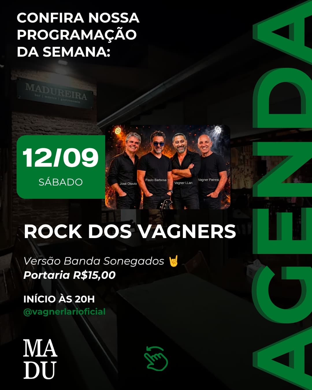 Flyer de Rock dos Vagners