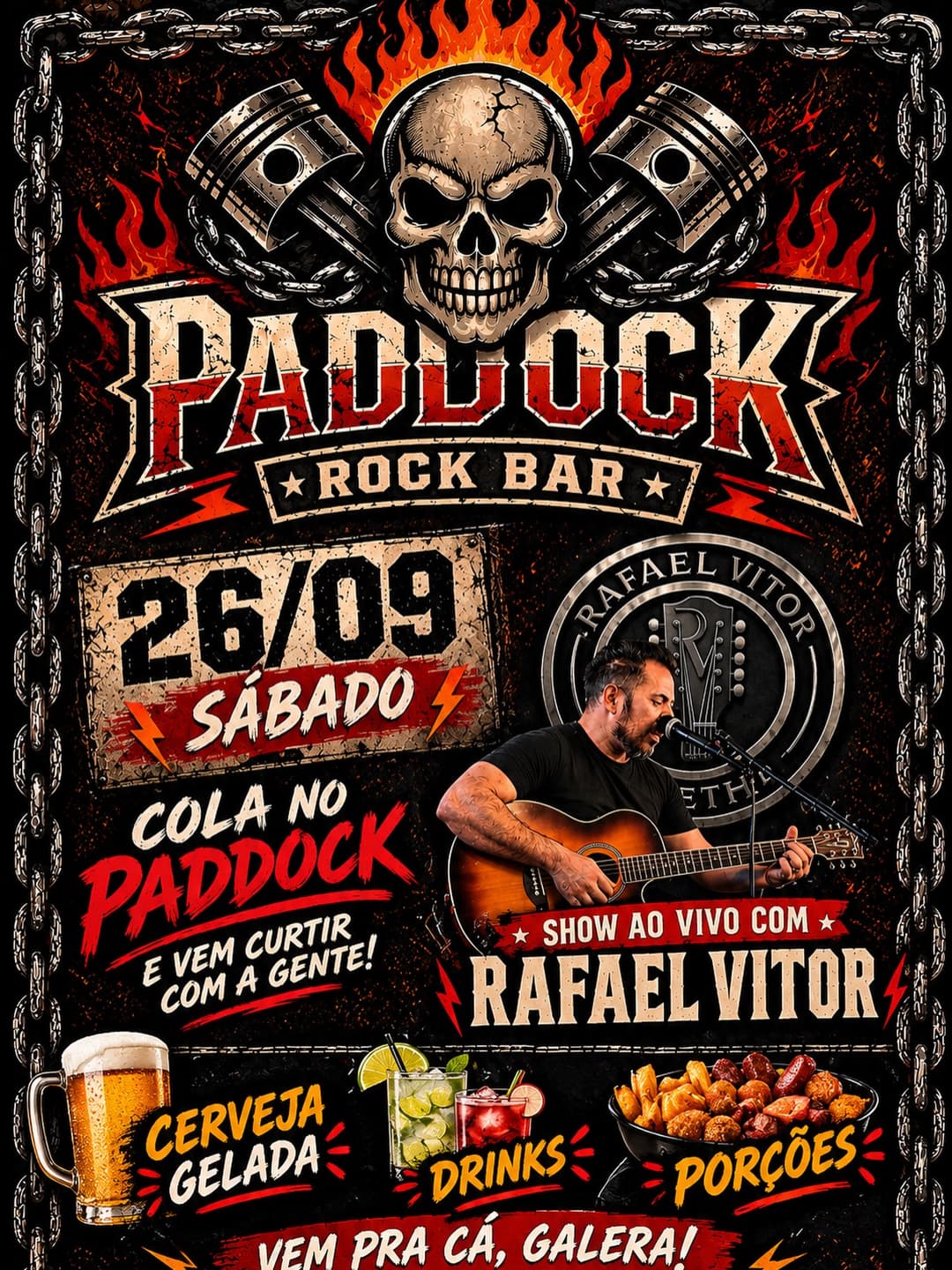 Flyer de Rafael Vitor
