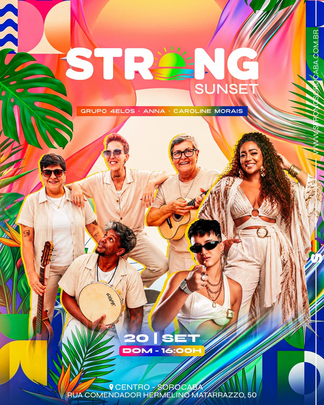 Flyer de 4ELOS, ANNÁ e CAROLINE MORAIS