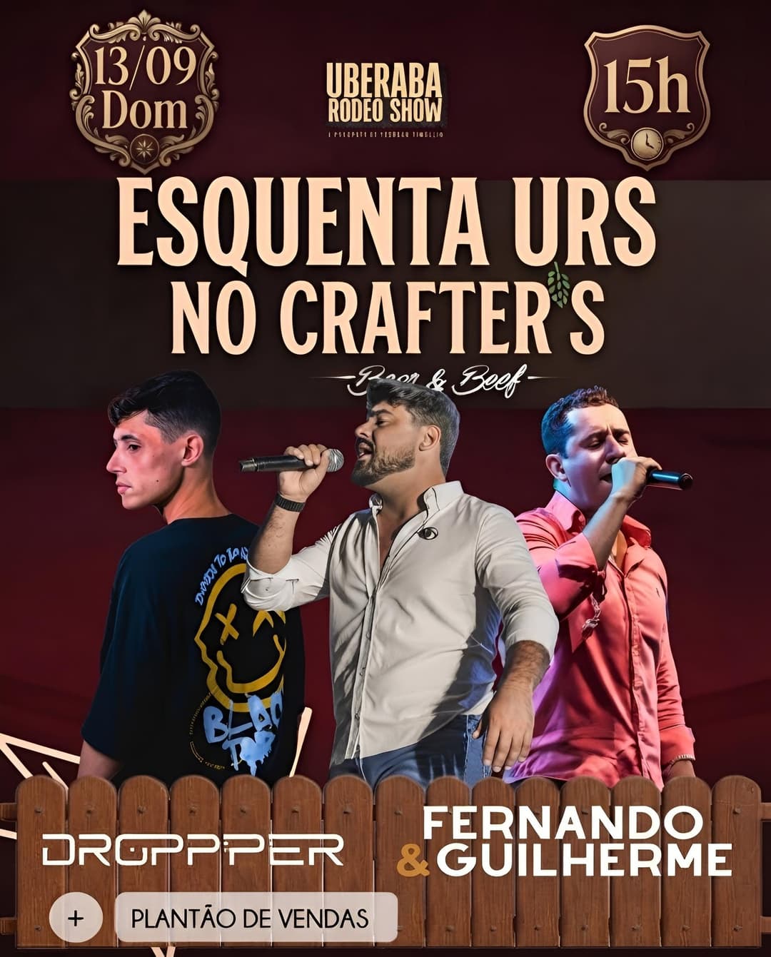 Flyer de Droppper e Fernando & Guilherme