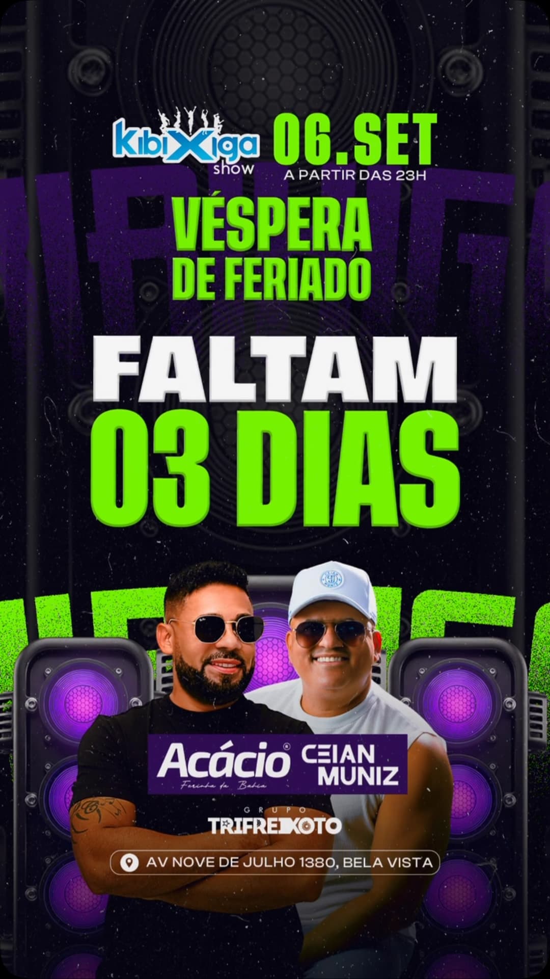 Flyer de Acácio Ferinha da Bahia e Ceian Muniz