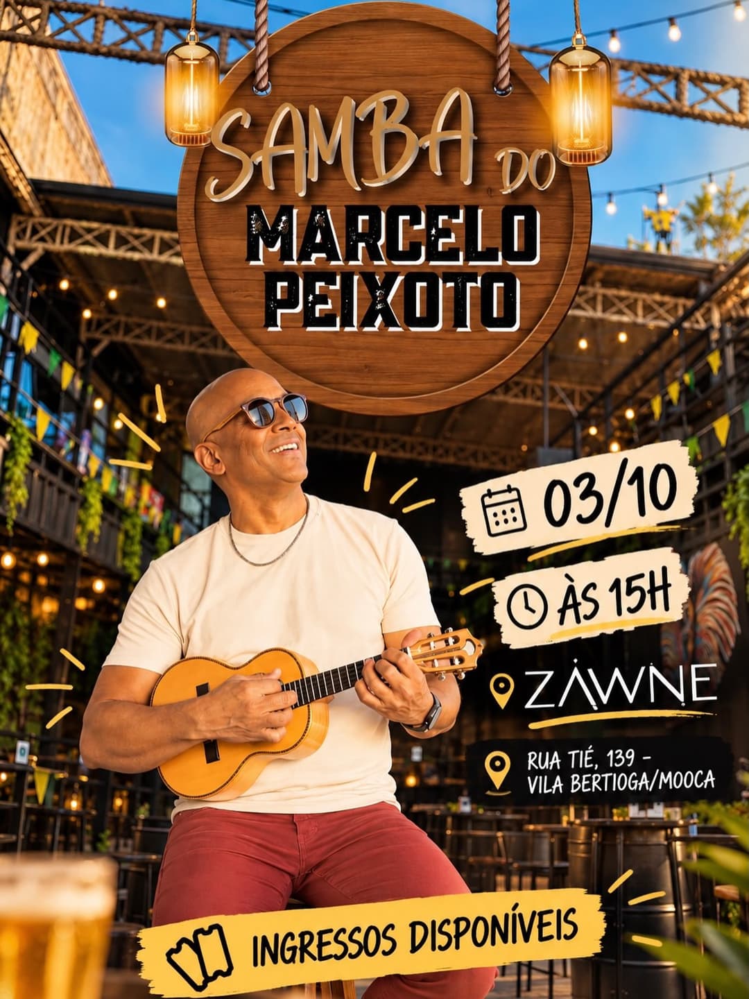 Flyer de Samba do Marcelo Peixoto