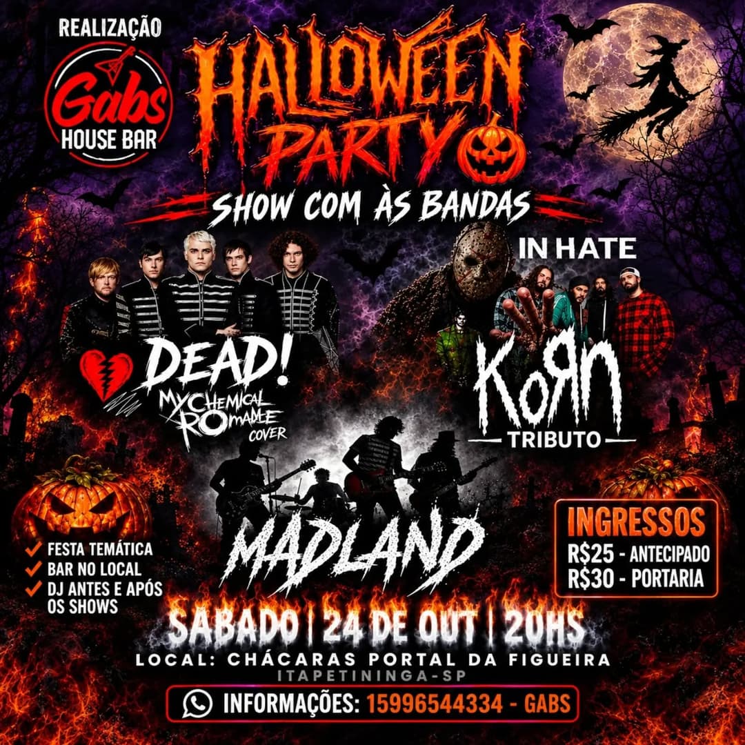Flyer de Dead!, In Hate e Madland