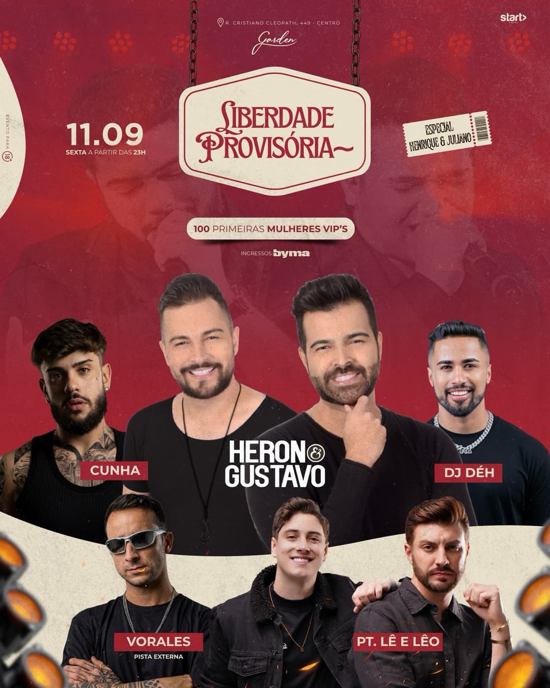 Flyer de Cunha, Andre de Souza e mais 3 artistas