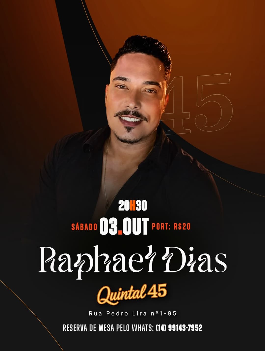 Flyer de Raphael Dias