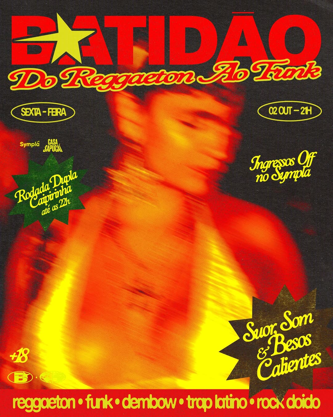 Flyer de DJ Paulin, BeCouto, Dj Calleb e Ella