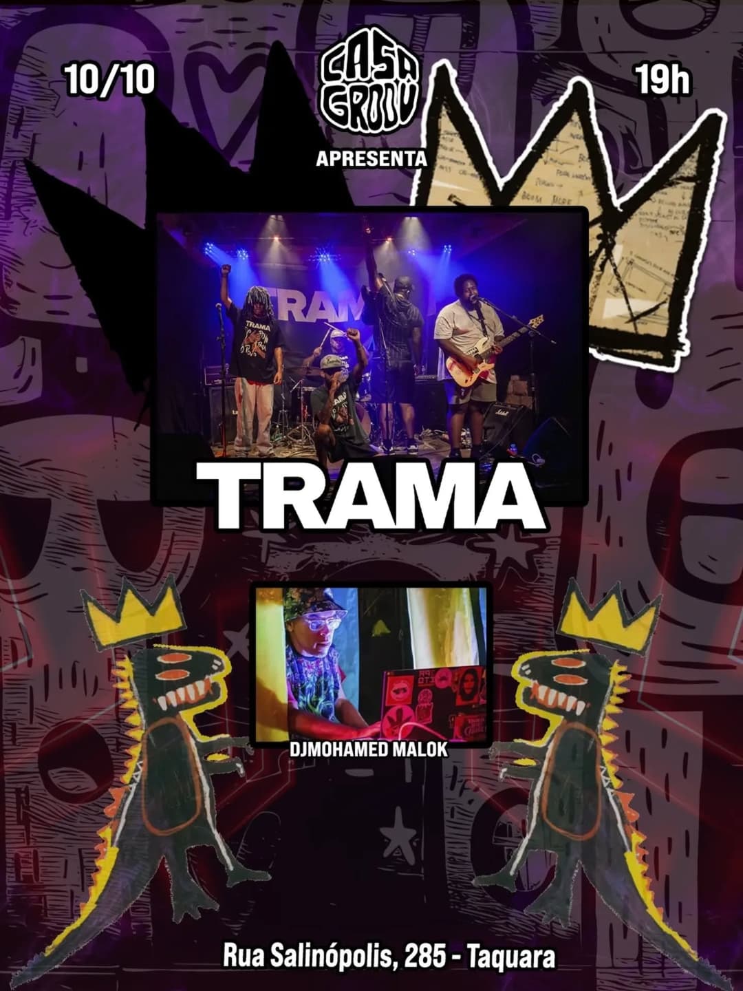 Flyer de Trama e DJMOHAMED MALOK