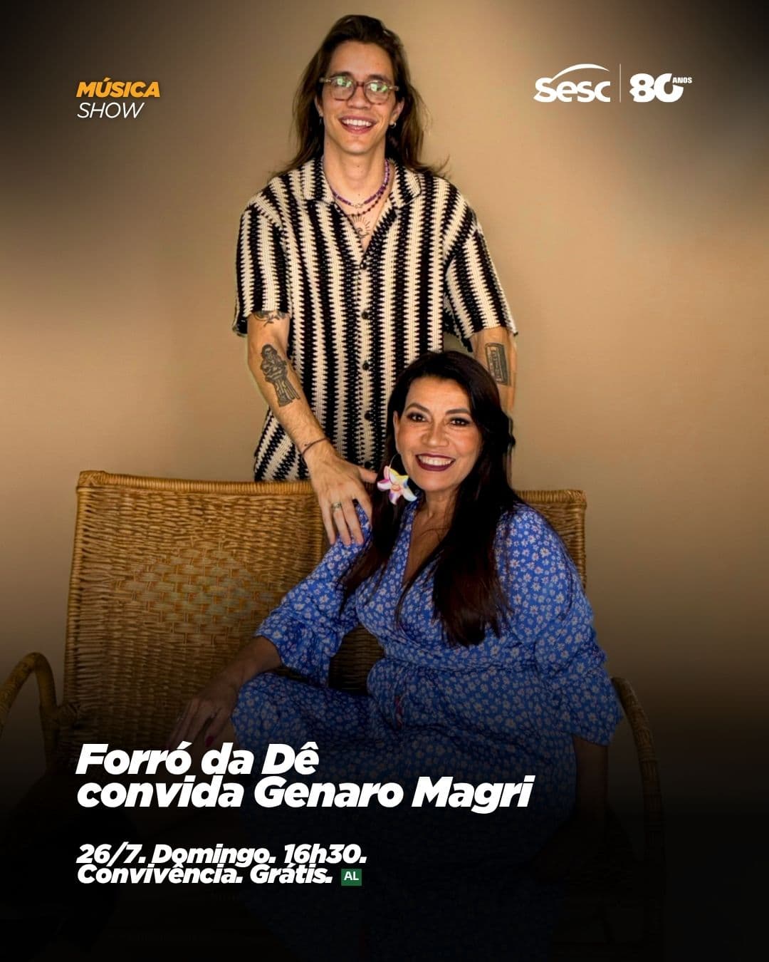 Flyer de Forró da Dê e Genaro Magri