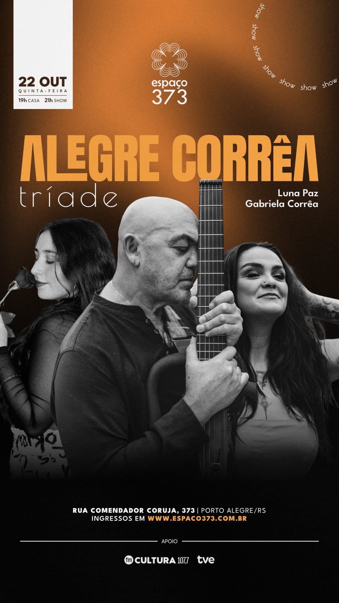Flyer de Alegre Corrêa Tríade