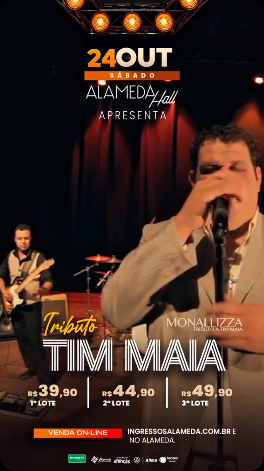 Flyer de Tributo a Tim Maia e MONALIZZZA
