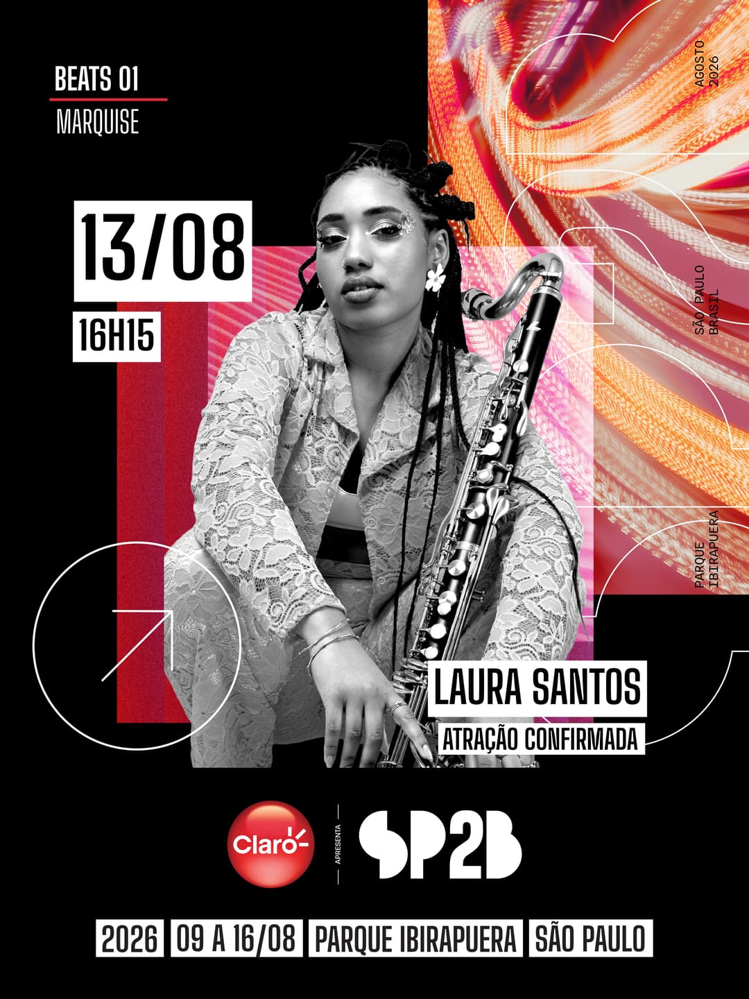 Flyer de Laura Santos e LALA