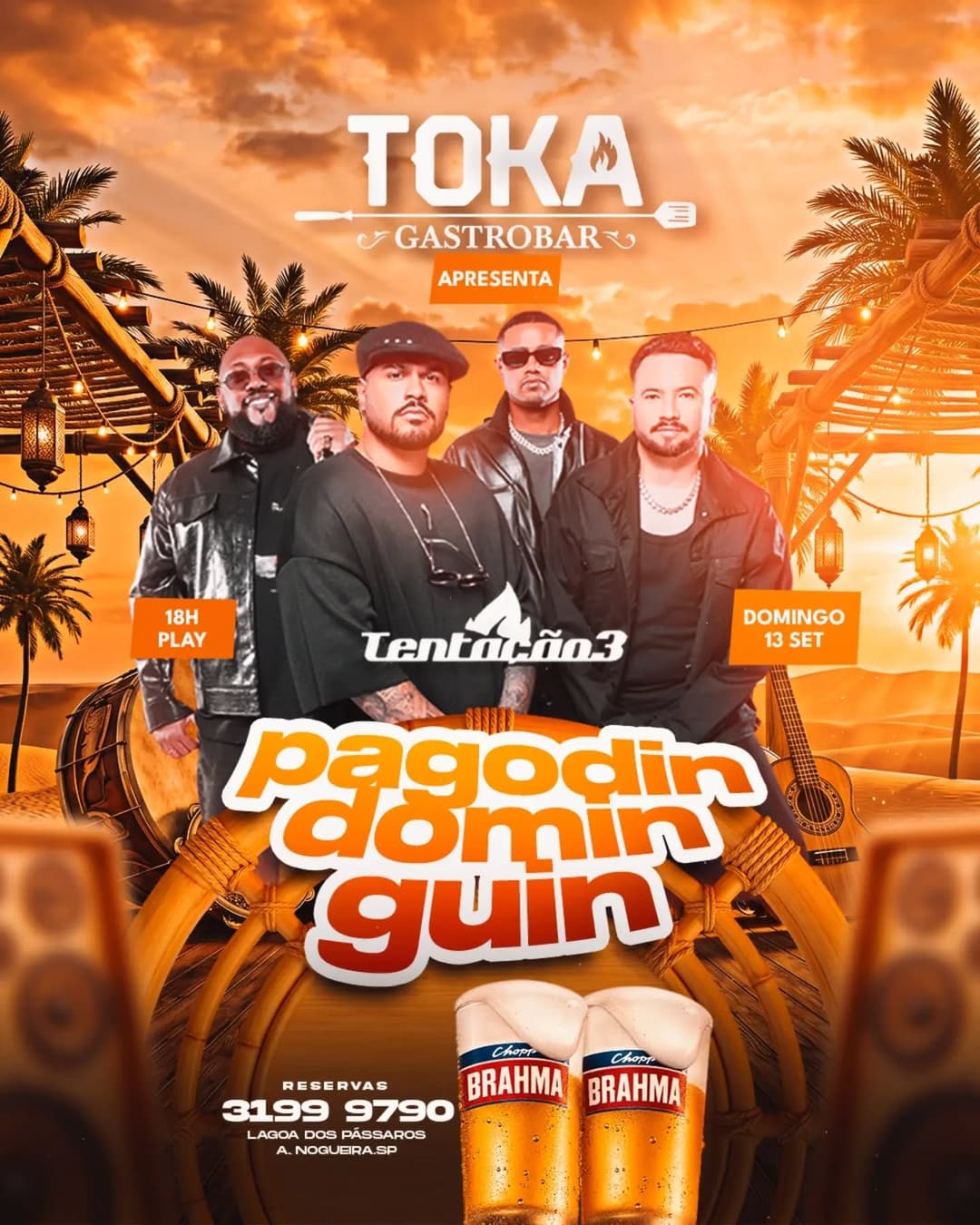 Flyer de Grupo Tentação 3