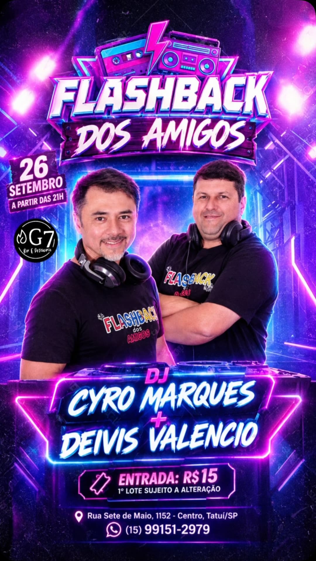 Flyer de DJ Cyro Marques e Deivis Valencio