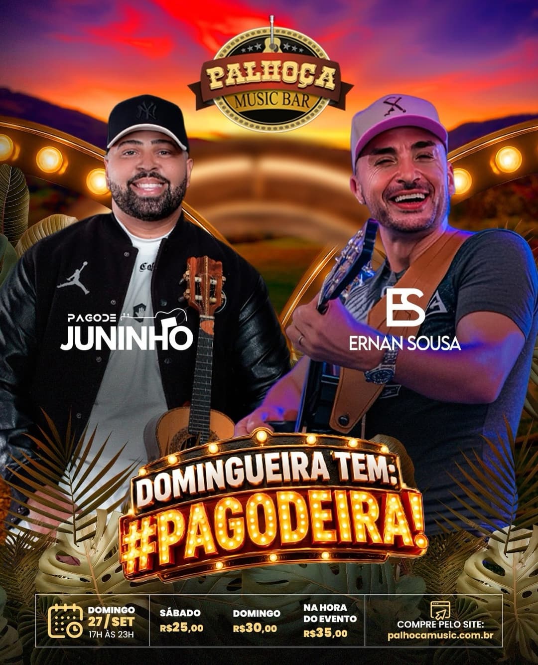 Flyer de Junior Costa e Ernan Souza