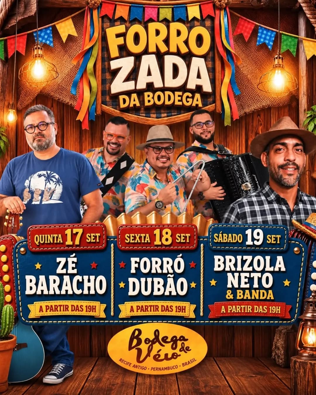 Flyer de Brizola Neto & Banda