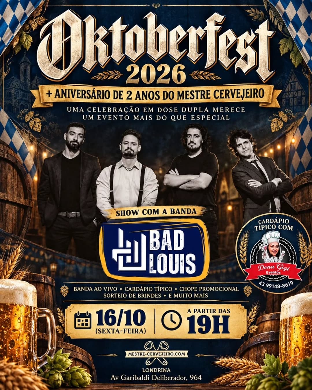 Flyer de Banda Bad Louis