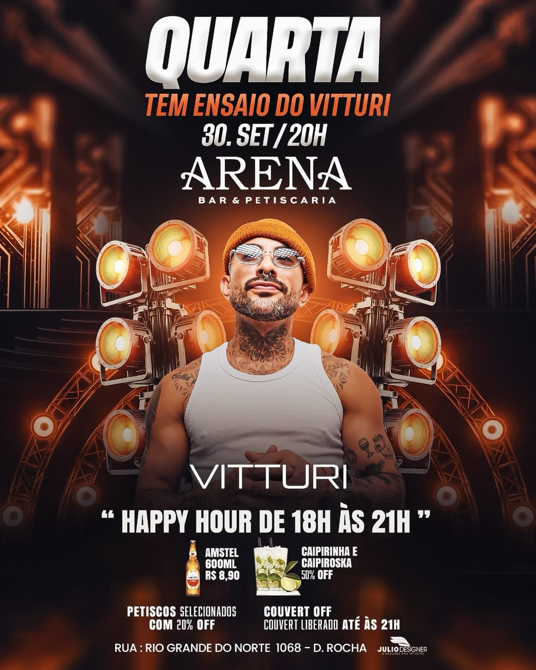 Flyer de Ensaios do Vitturi