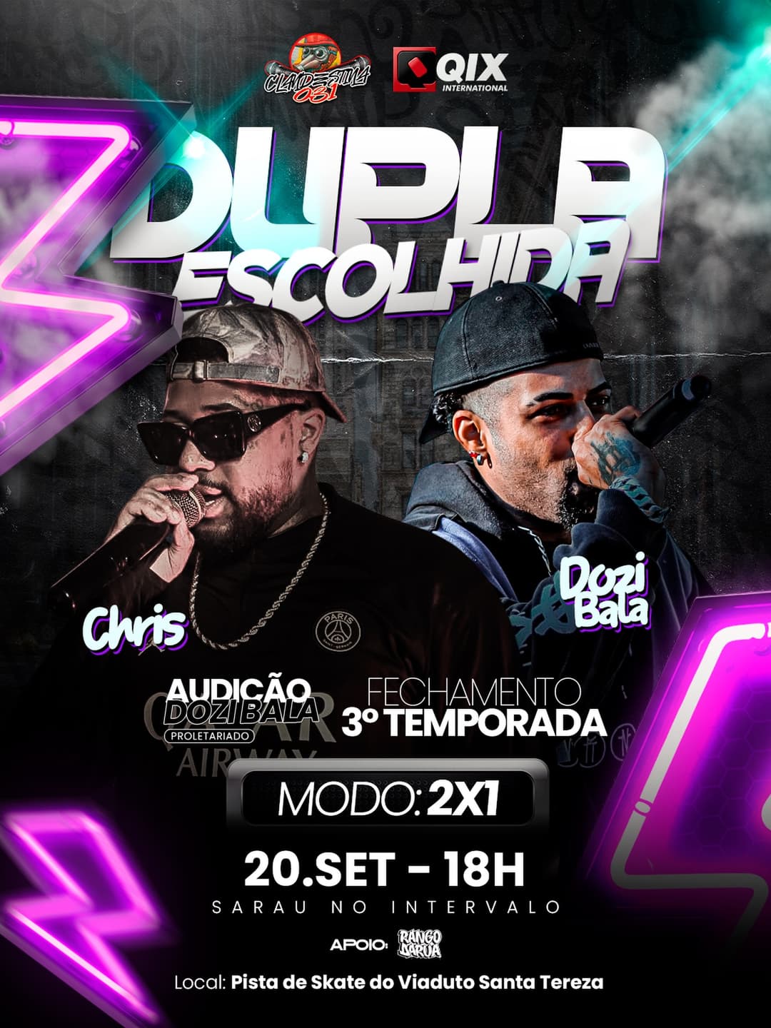 Flyer de Dozibala e Chris