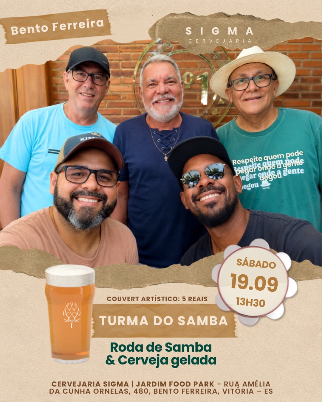 Flyer de Turma do Samba