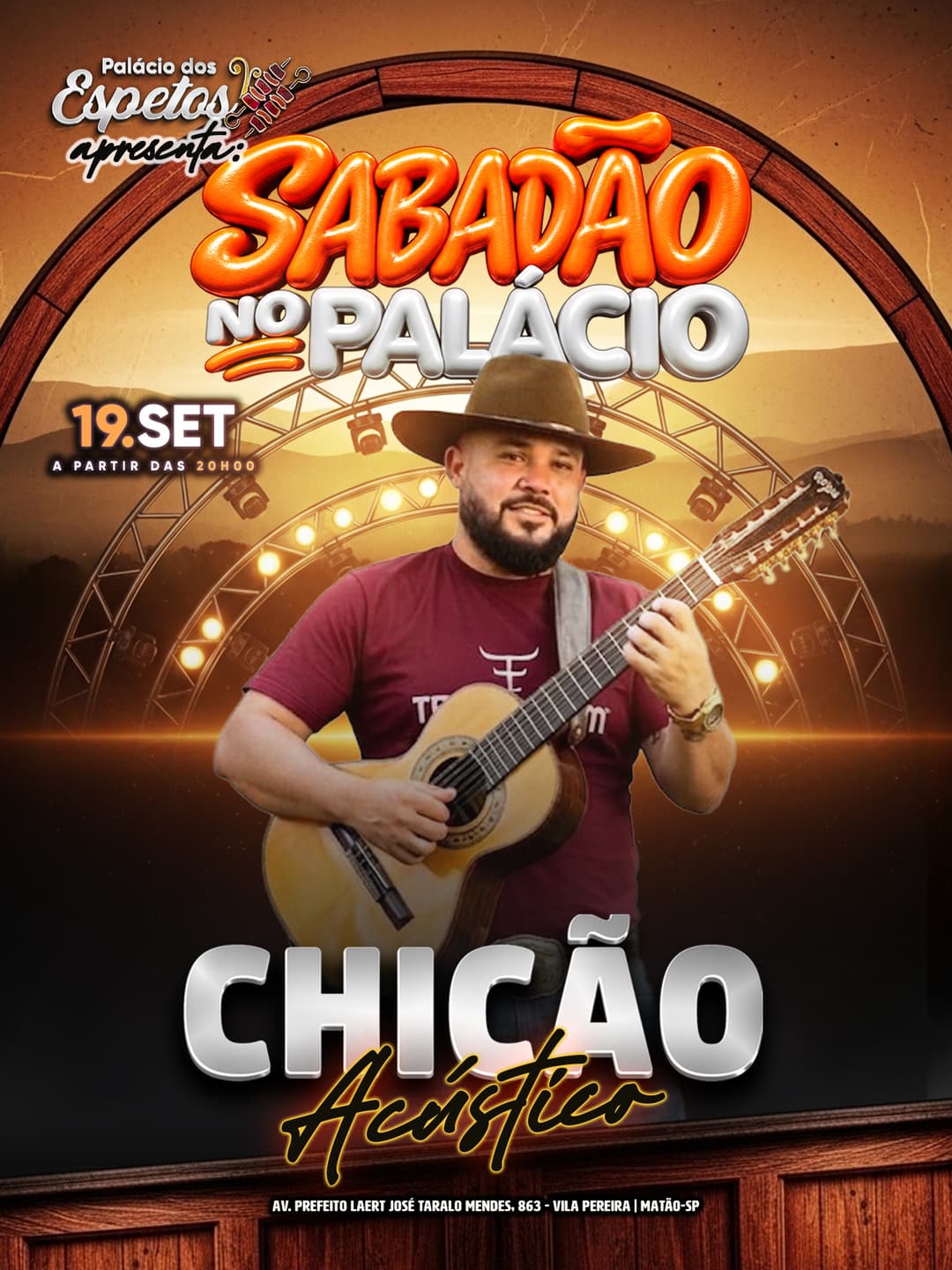 Flyer de Chicão Acústico