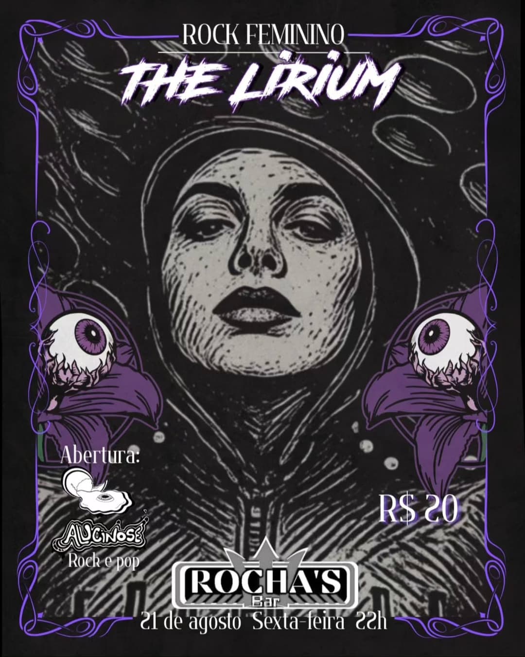 Flyer de The Lirium e Alucinose