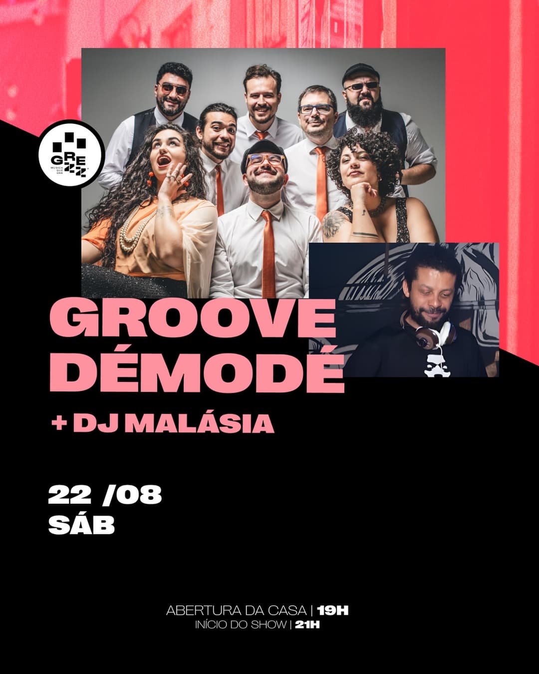 Flyer de Groove Démodé e DJ Malásia