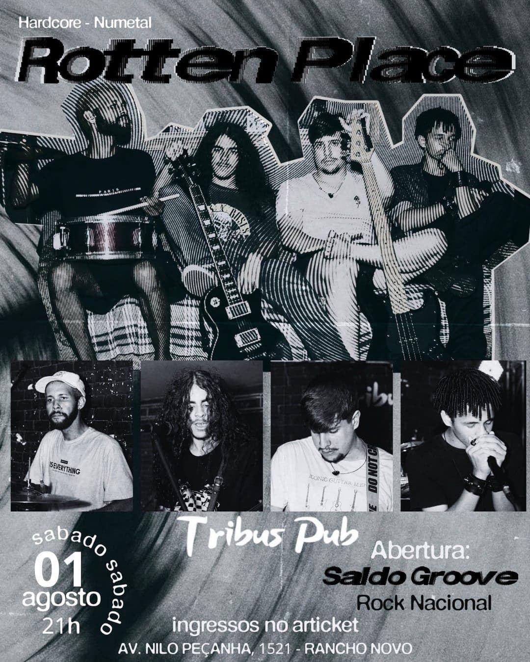 Flyer de Rotten Place e Saldo Groove