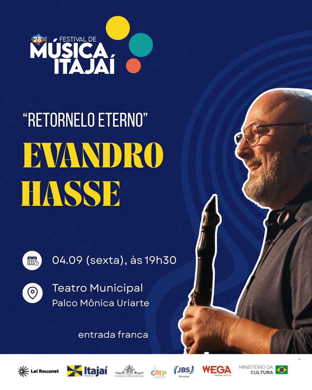 Flyer de Evandro Hasse