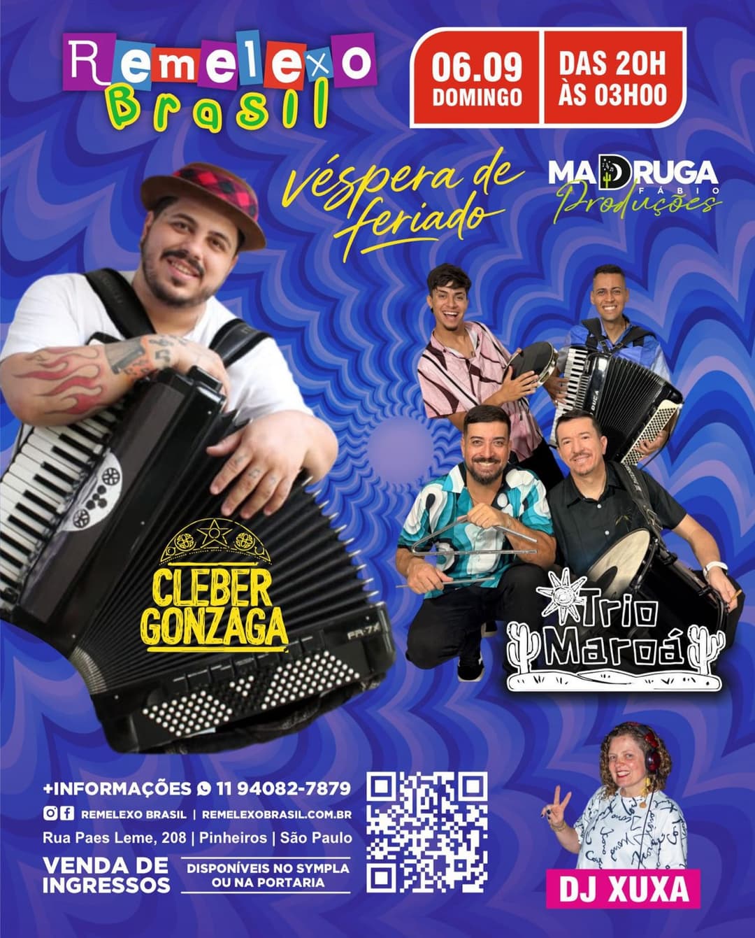 Flyer de Trio Maroá, DJ Xuxa e mais 2 artistas