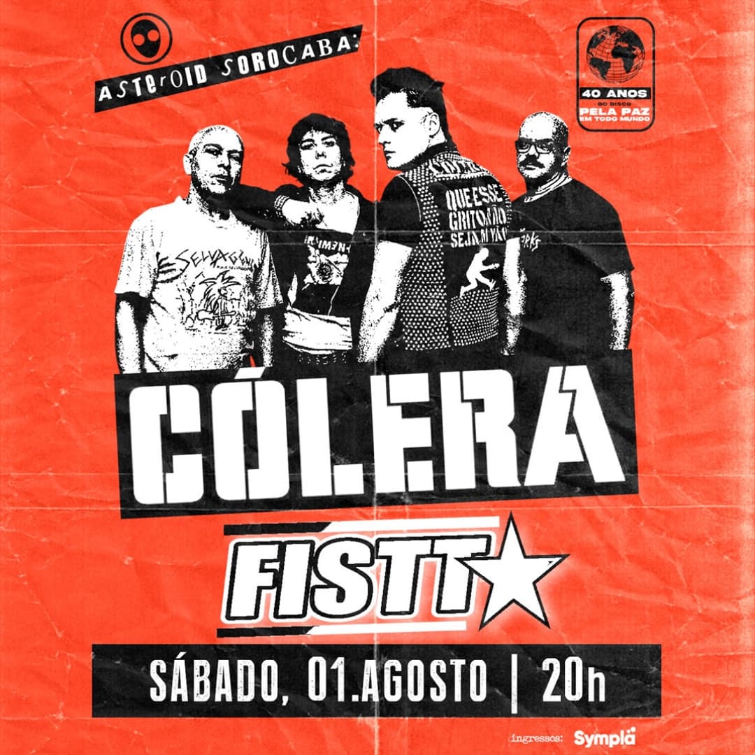 Flyer de Cólera, Fistt, Luitz Terra e Igor Mantuani