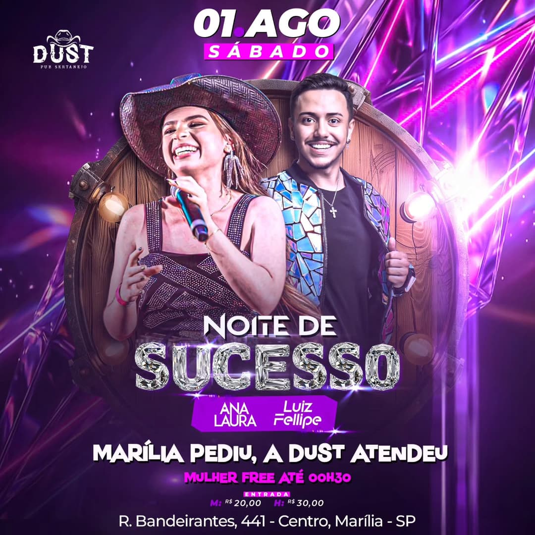 Flyer de Ana Laura e Luiz Felipe
