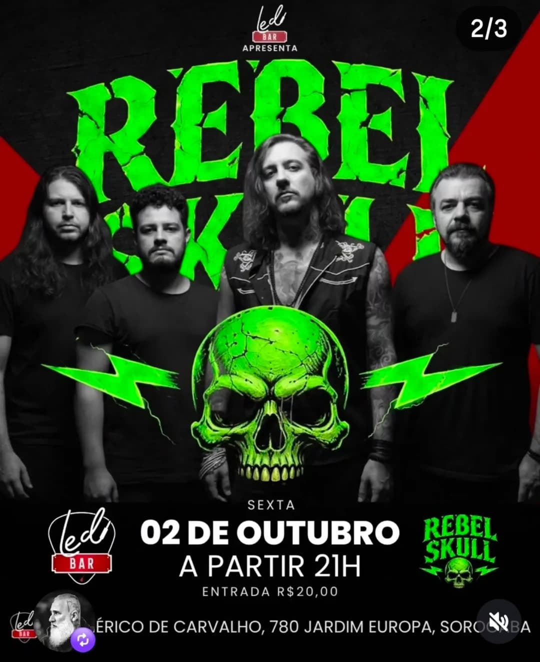 Flyer de Rebel Skull