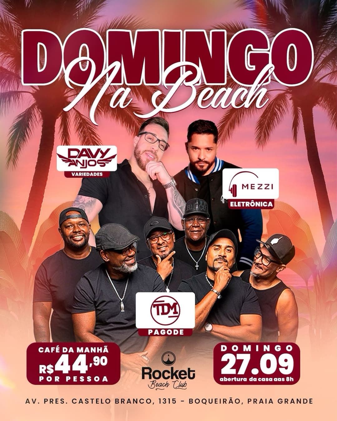 Flyer de TDM, Davy Anjos e Mezzi