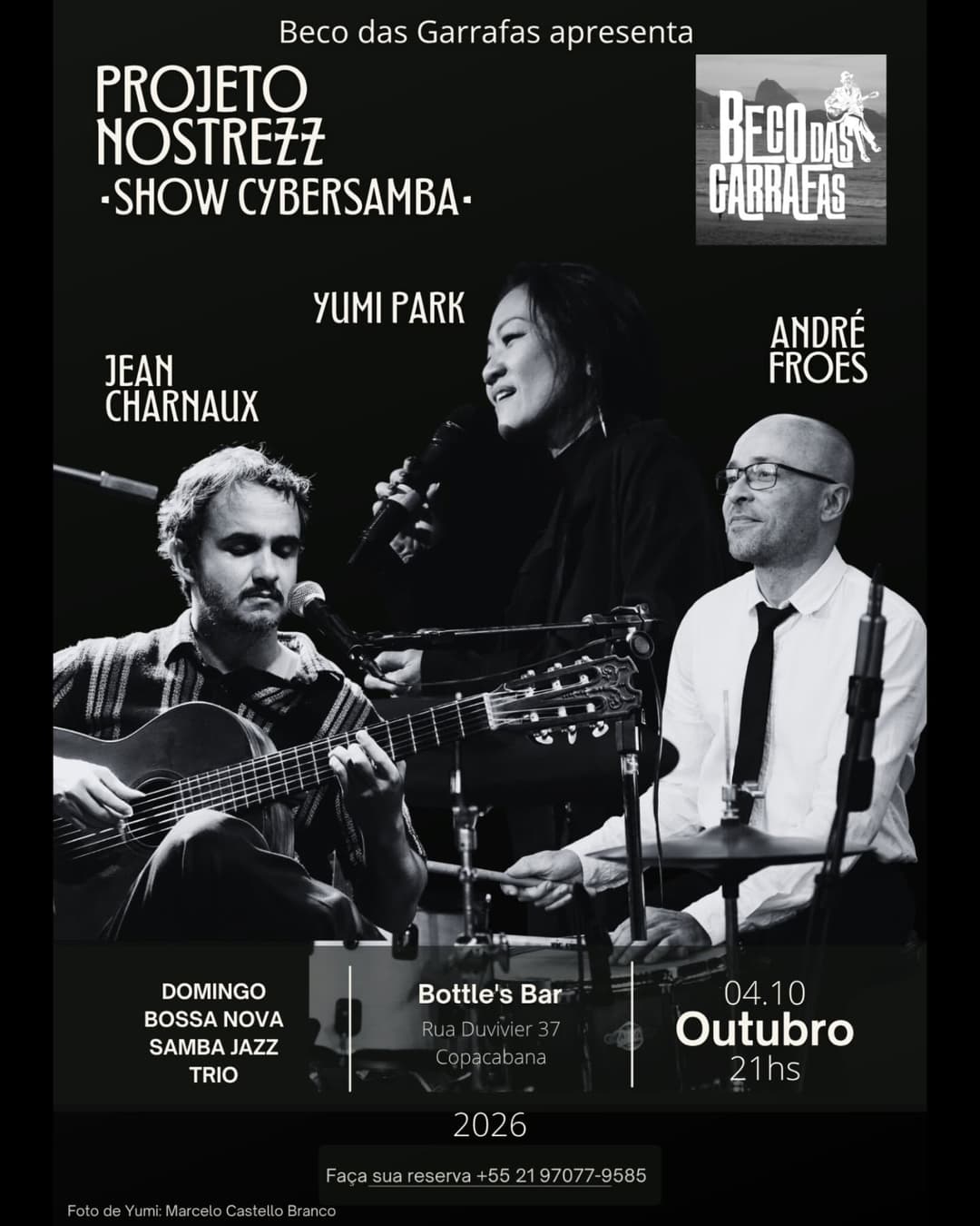 Flyer de Yumi Park, Jean Charnaux e André Froes