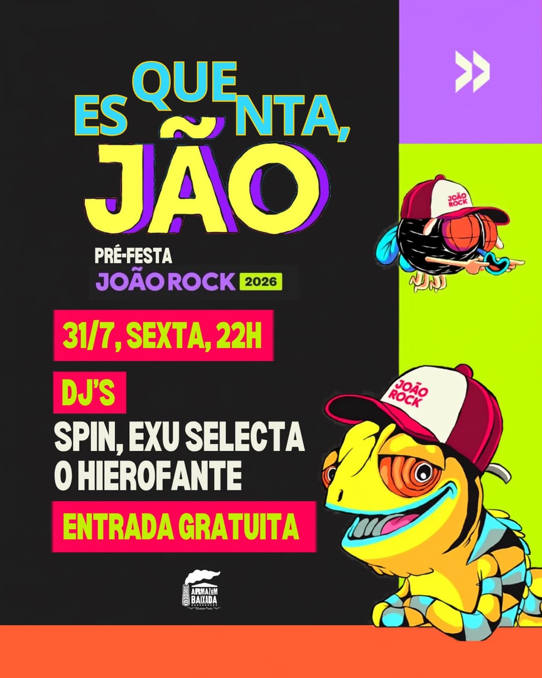 Flyer de Dj's Spin, Exu Selecta e O Hierofante