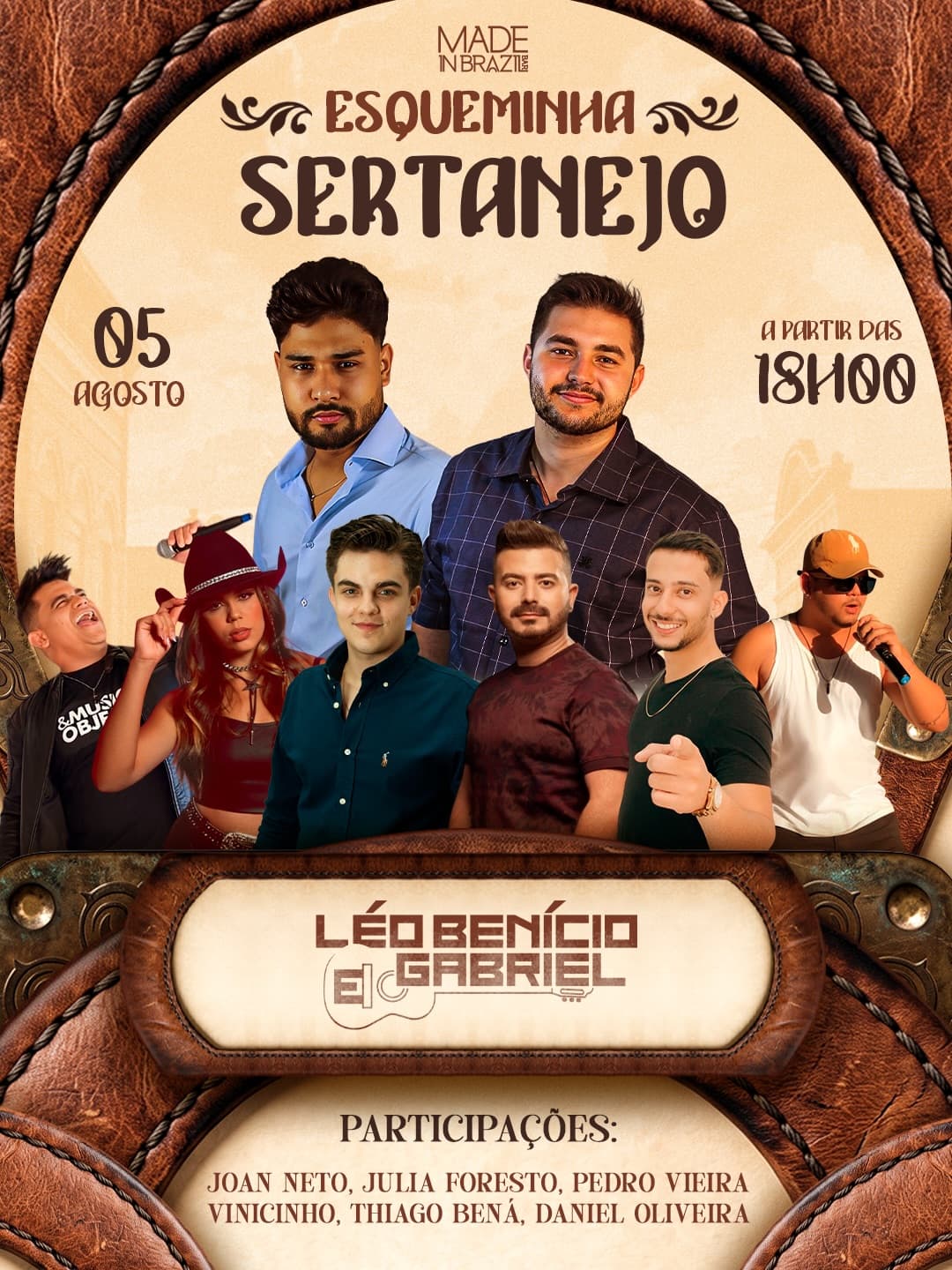 Flyer de Léo Benício e Gabriel