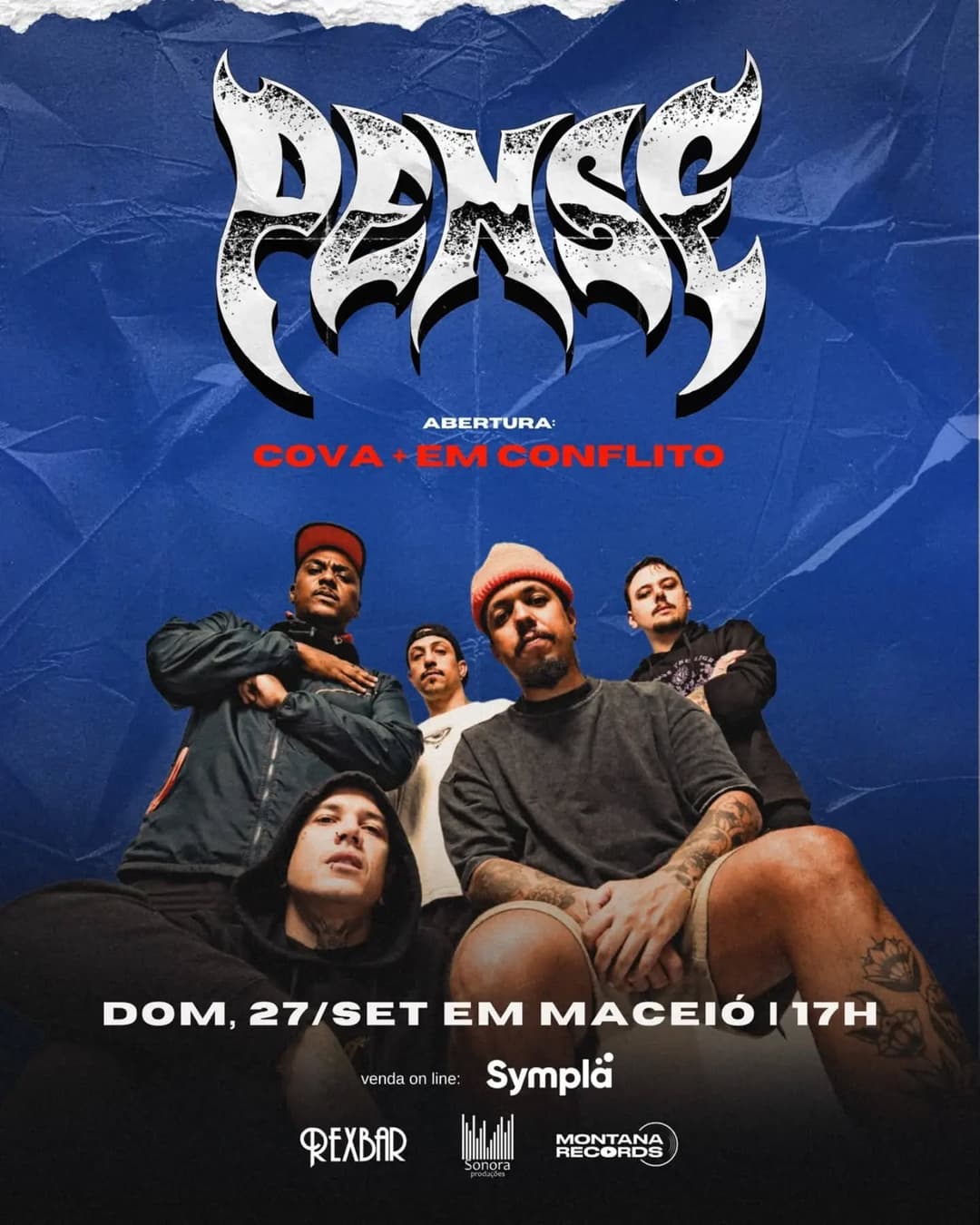 Flyer de Pense e Banda em Conflito