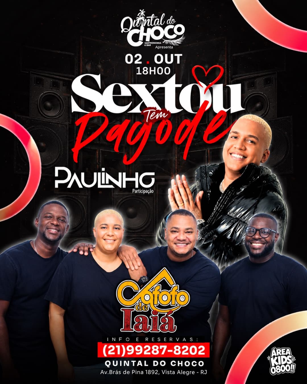 Flyer de Pagode do Cafofo de Iaiá e Paulinho