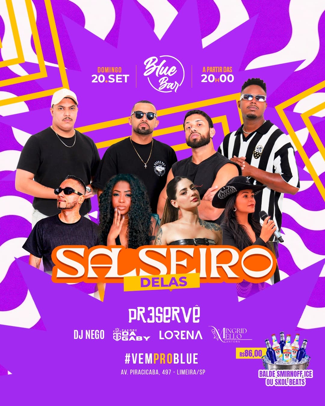 Flyer de Grupo Preservê, Pagode da Gaby e mais 2 artistas