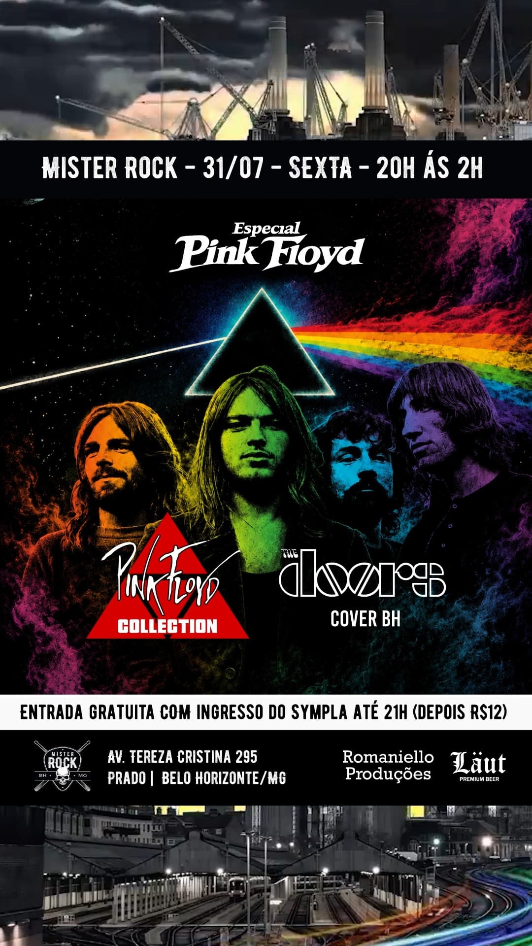 Flyer de The Pink Floyd Collection e mais 2 artistas