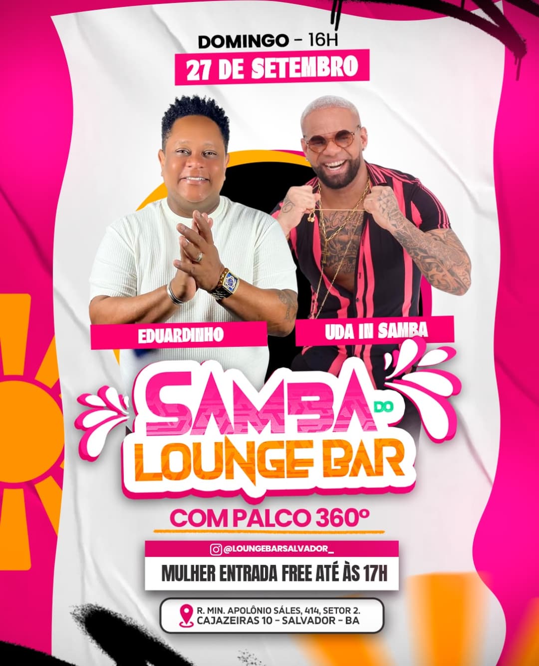 Flyer de Eduardinho e Uda IN SAMBA