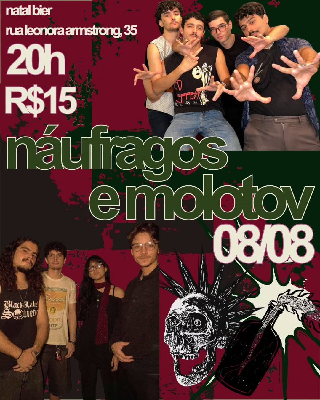 Flyer de Náufragos e Molotov