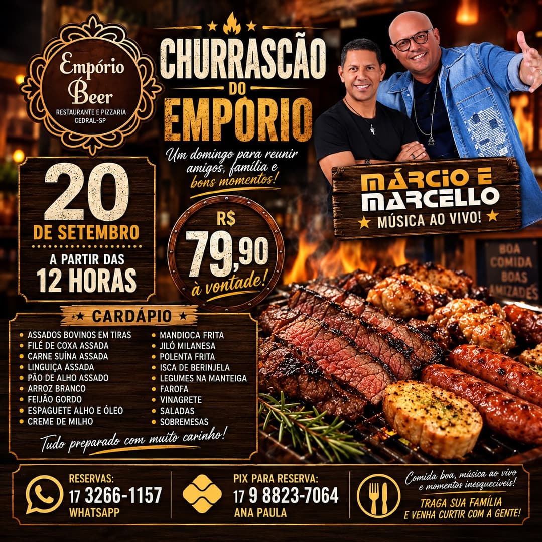 Flyer de Márcio e Marcelo